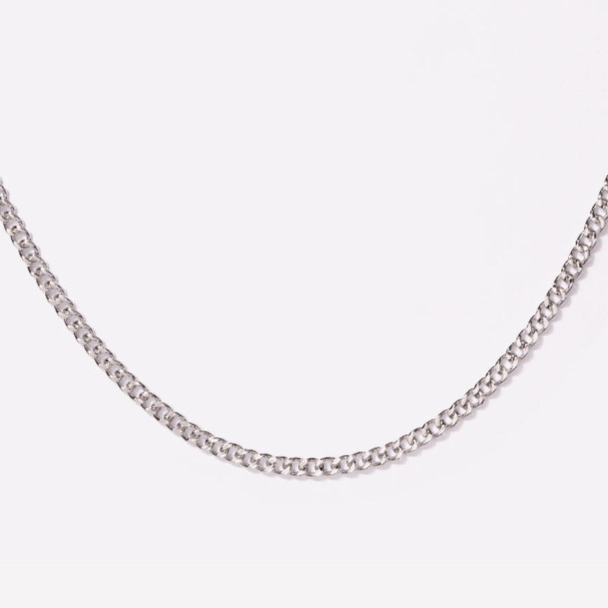 Sterling Silver 3mm Curb Chain Necklace