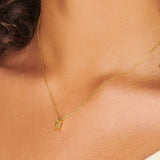 14k Gold Birthstone Necklace Citrine