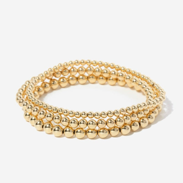 Spacer Beads potato chipsHowlite Beads Stack Bracelets Pave Gold vermeil  wavy Beaded Stretch Bracelet
