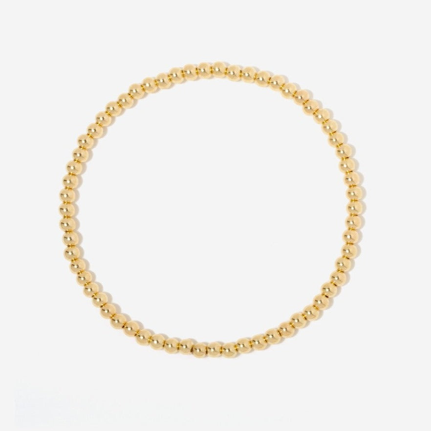 3mm Bead 14K Gold Filled Stacking Bracelet | Little Sky Stone