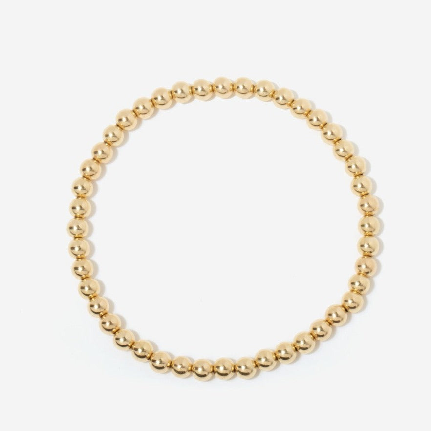 4mm Bead 14K Gold Filled Stacking Bracelet | Little Sky Stone