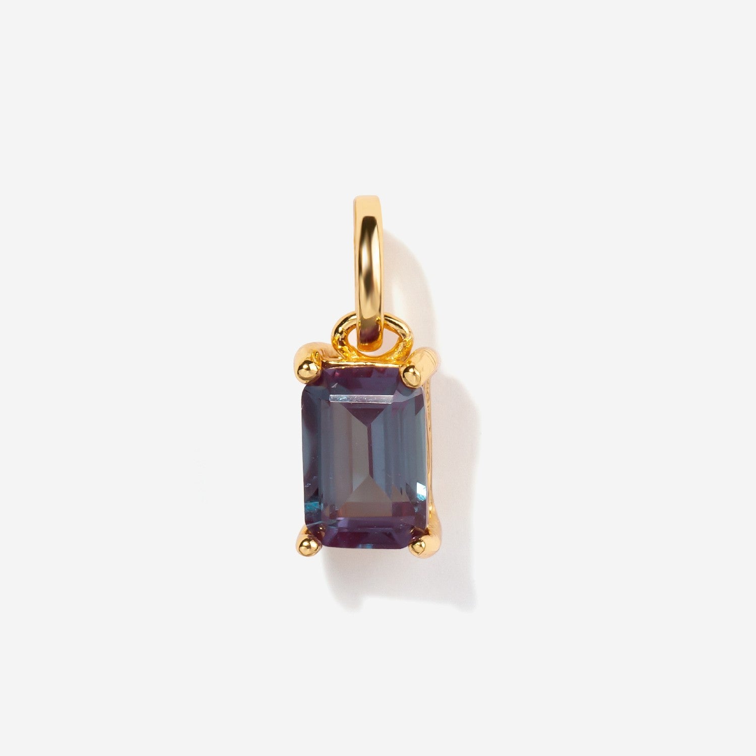 Alexandrite June Birthstone Baguette Charm | Little Sky Stone