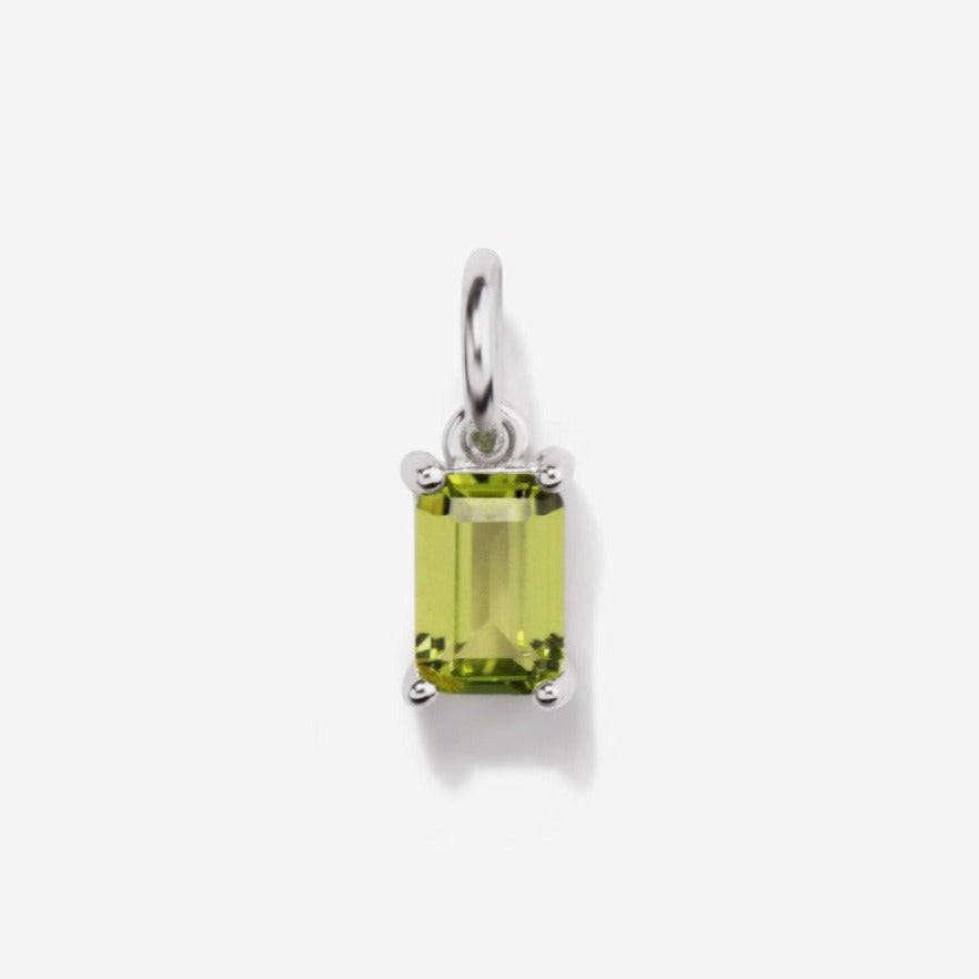 August Birthstone Peridot Sterling Silver Charm | Little Sky Stone