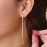 Long Crystal Drop Earrings | Bridal Earrings