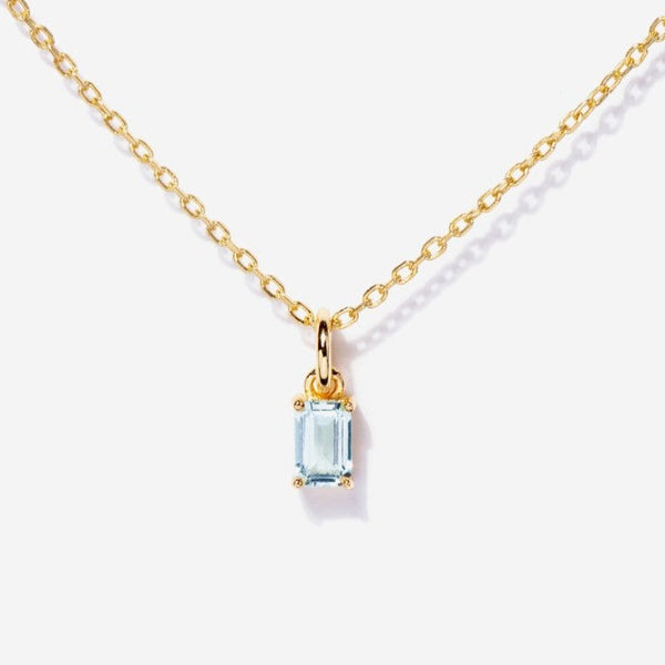 14Kt Gold Genuine Aquamarine Necklace, Aquamarine cheapest Pendant, March Birthstone Necklace