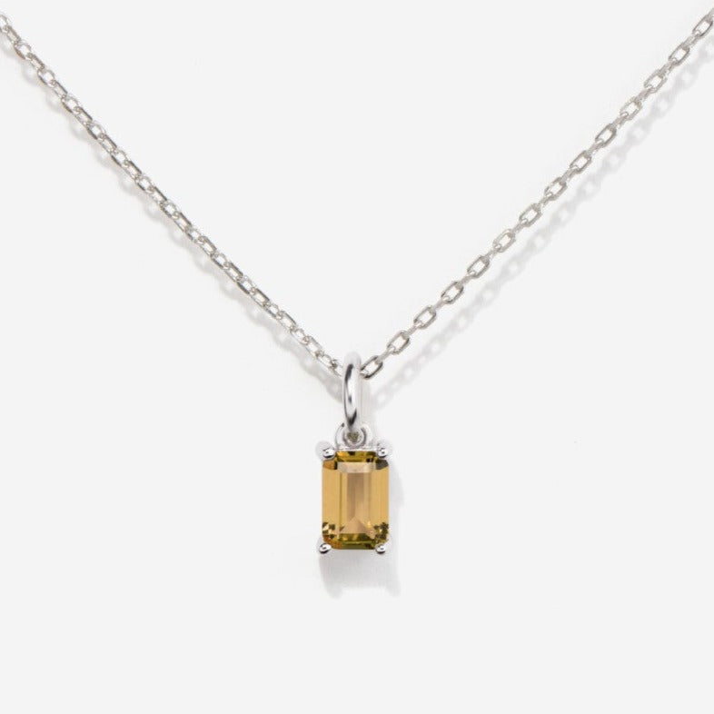 Citrine November Birthstone Silver Necklace | Little Sky Stone