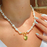 Baroque Mixed Pearl Necklace with Open Front Clasp | Little Sky Stone