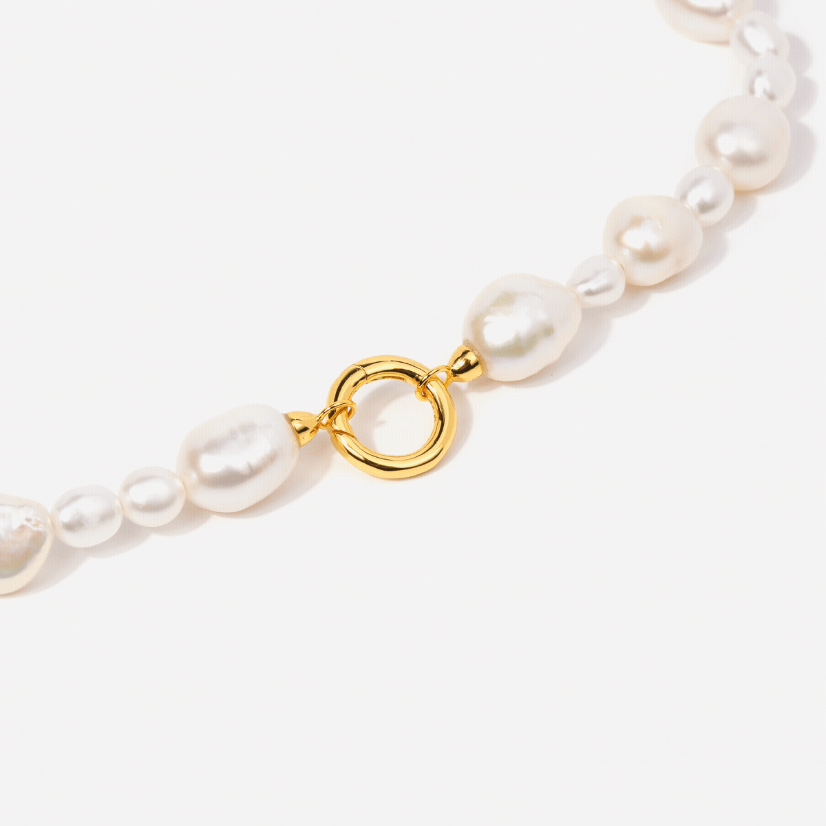 Baroque Mixed Pearl Necklace with Open Front Clasp | Little Sky Stone