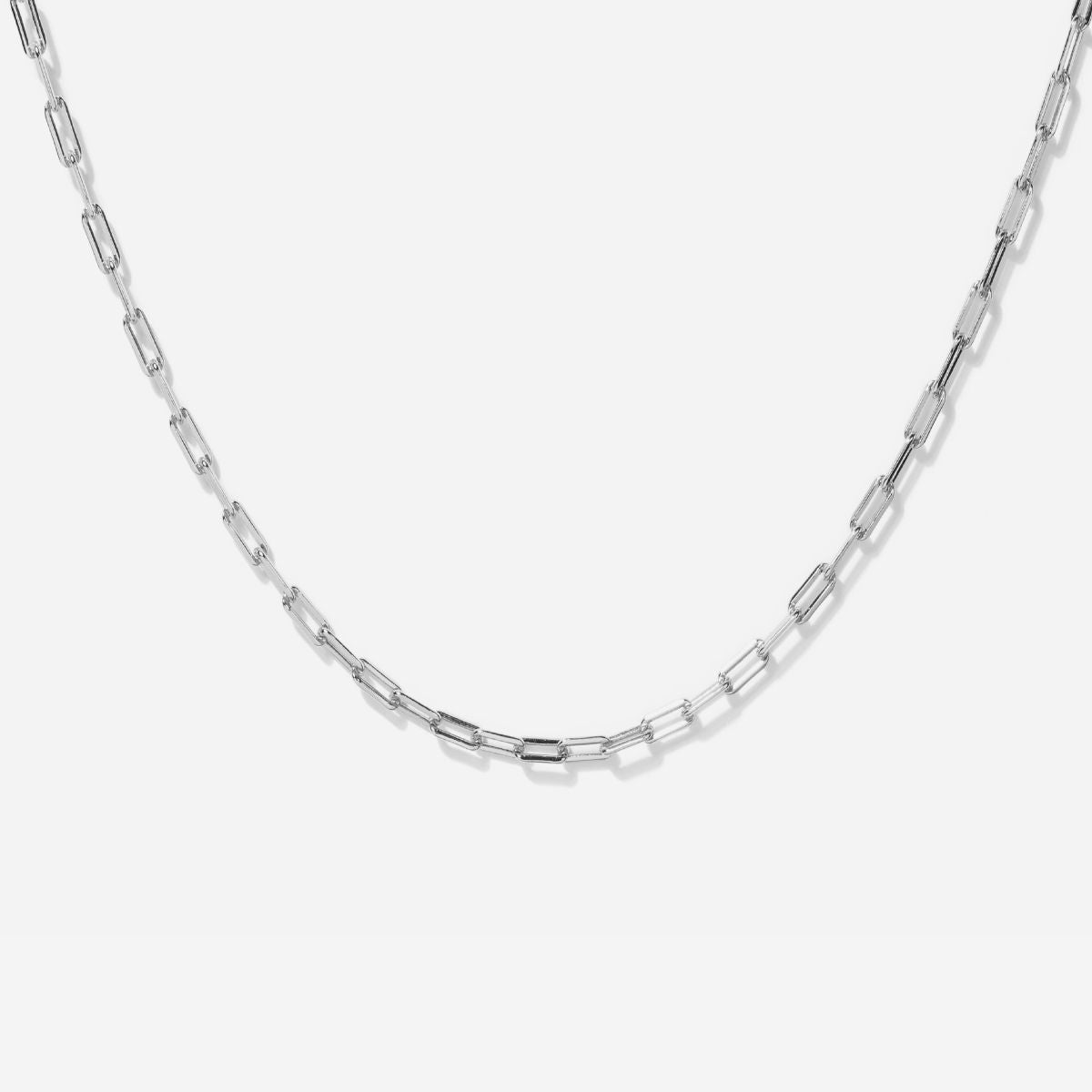 Belcher Link Chain Silver Necklace