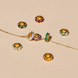 Birthstone bead spacer charms