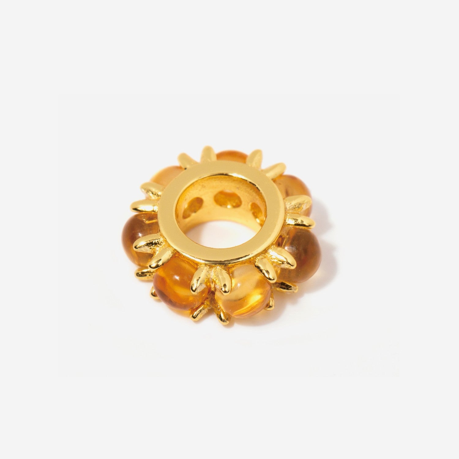 Citrine November Birthstone bead spacer charms