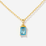 14k Gold Birthstone Necklace Topaz