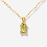 14k Gold Birthstone Necklace Peridot