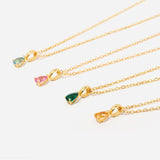 Birthstone Teardrop Necklace