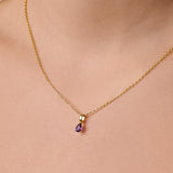 Birthstone Teardrop Necklace