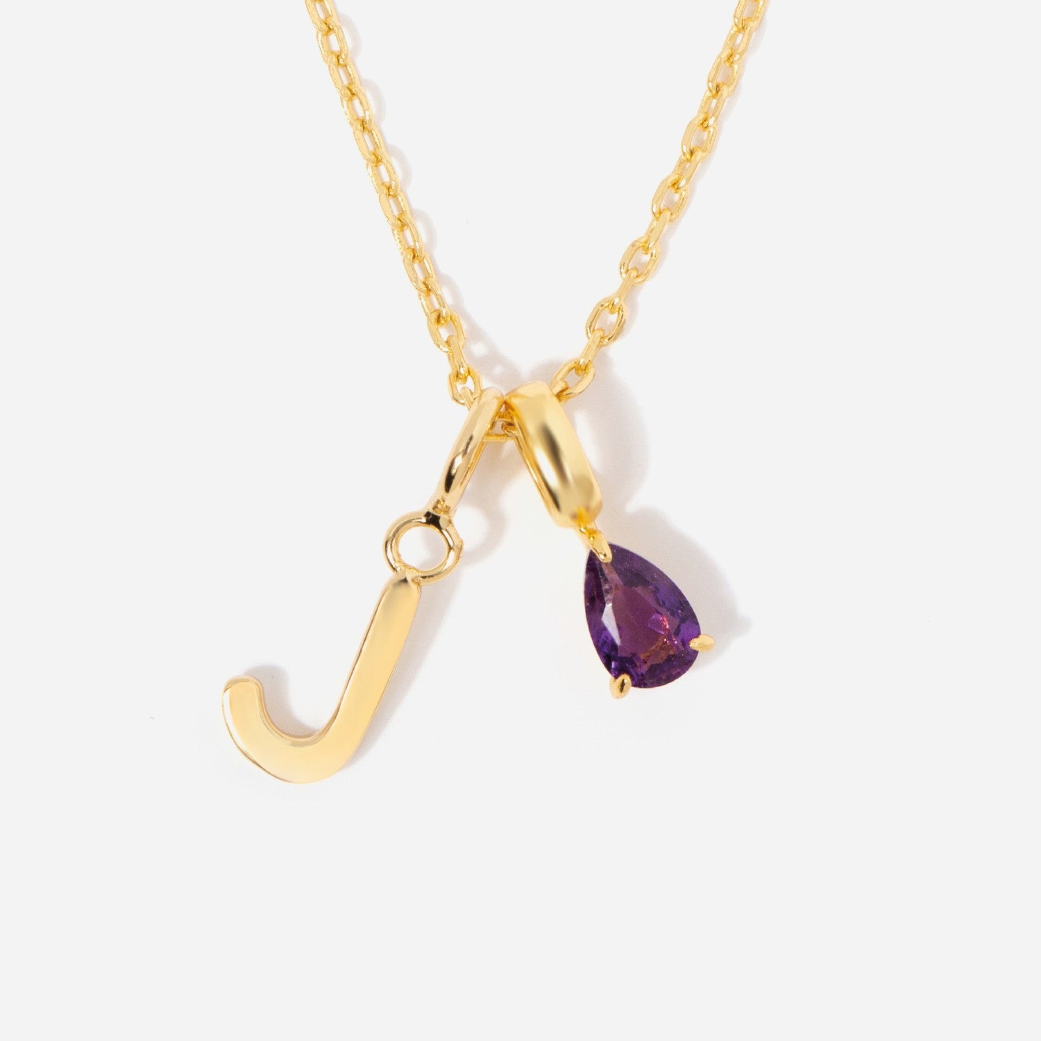 Birthstone Capital Letter Teardrop Necklace For Mom