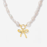 Bow Pearl Necklace