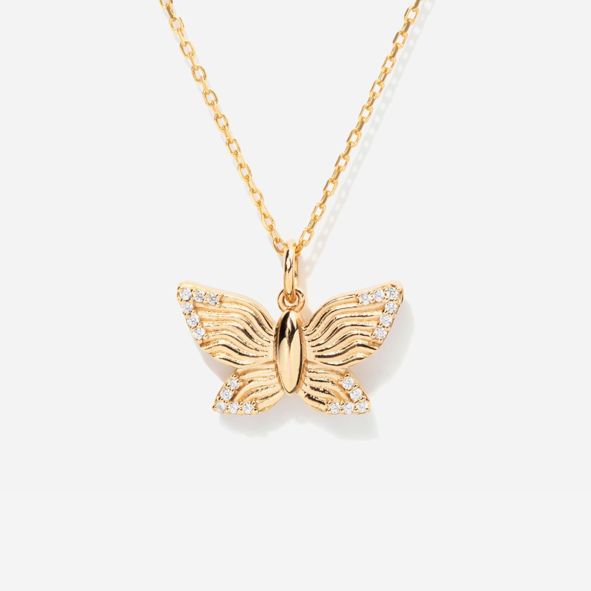 Butterfly Charm Pendant Necklace