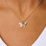 Butterfly Charm Pendant Necklace