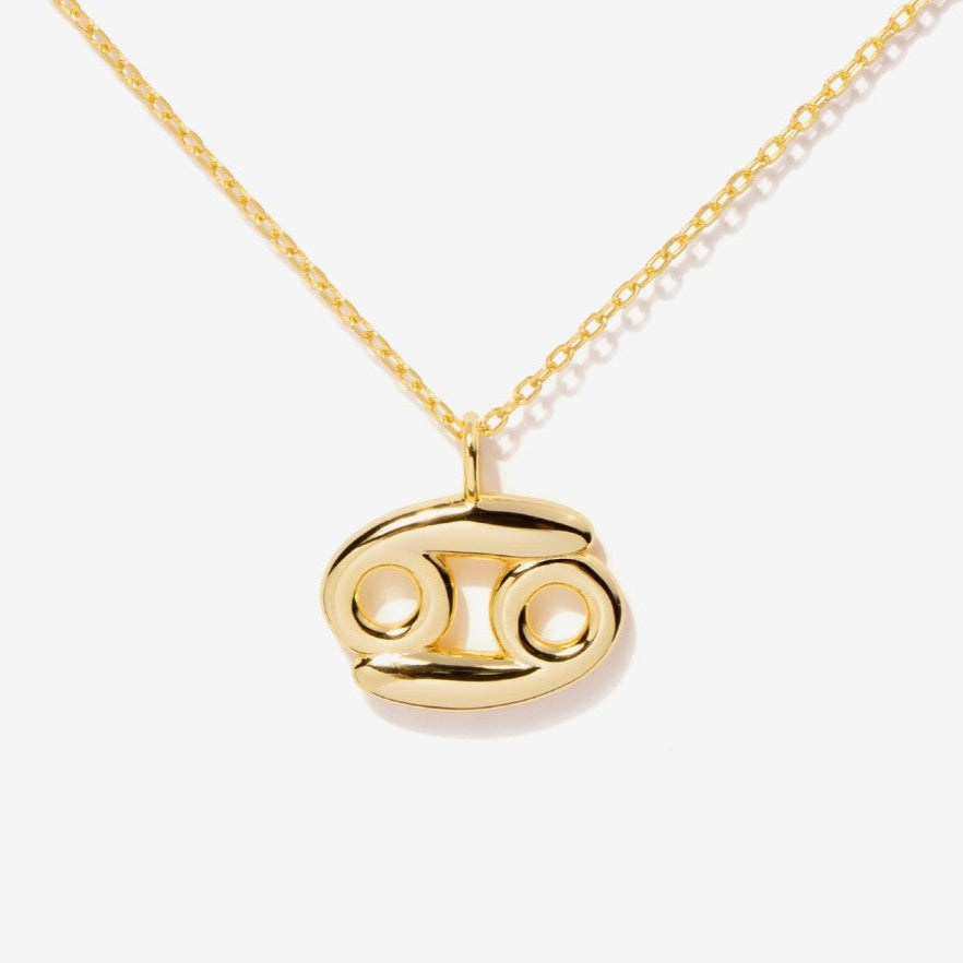 Cancer Zodiac 14K Gold Plated Necklace | Little Sky Stone