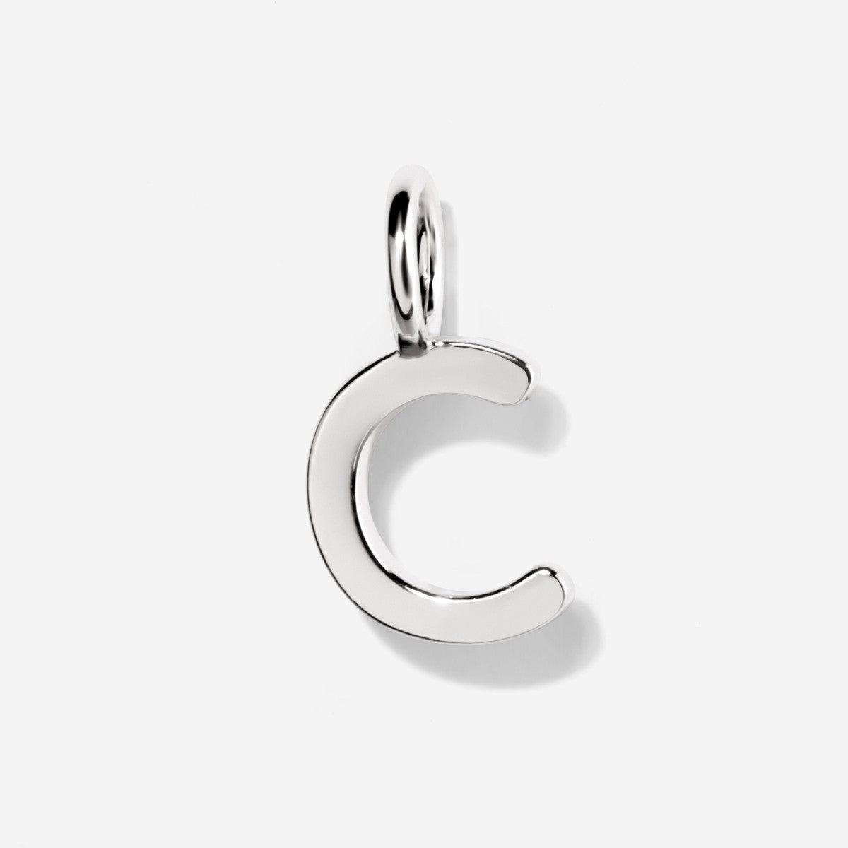 Initial Charms | Uppercase Letter C | Sterling Silver