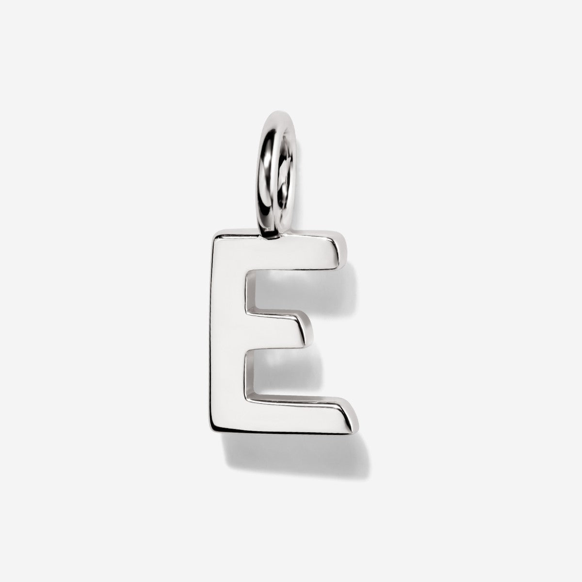 Initial Charms | Uppercase Letter E | Sterling Silver