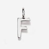 Initial Charms | Uppercase Letter F | Sterling Silver