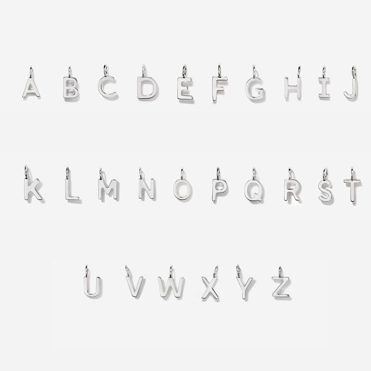 Initial Charms | Uppercase Letters | Sterling Silver