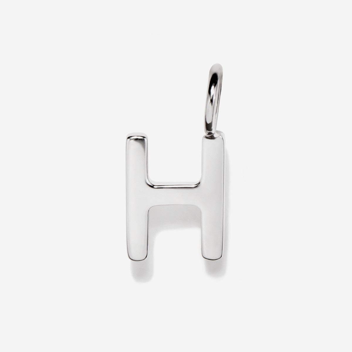 Initial Charms | Uppercase Letter H | Sterling Silver