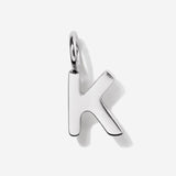 Initial Charms | Uppercase Letter K | Sterling Silver