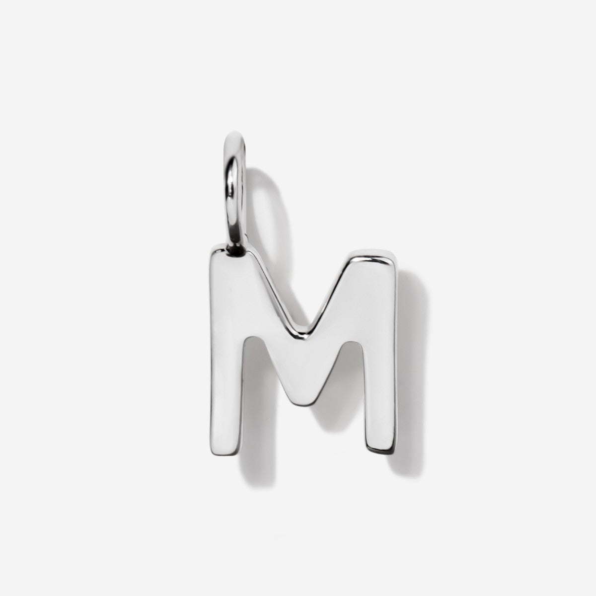 Initial Charms | Uppercase Letter M | Sterling Silver