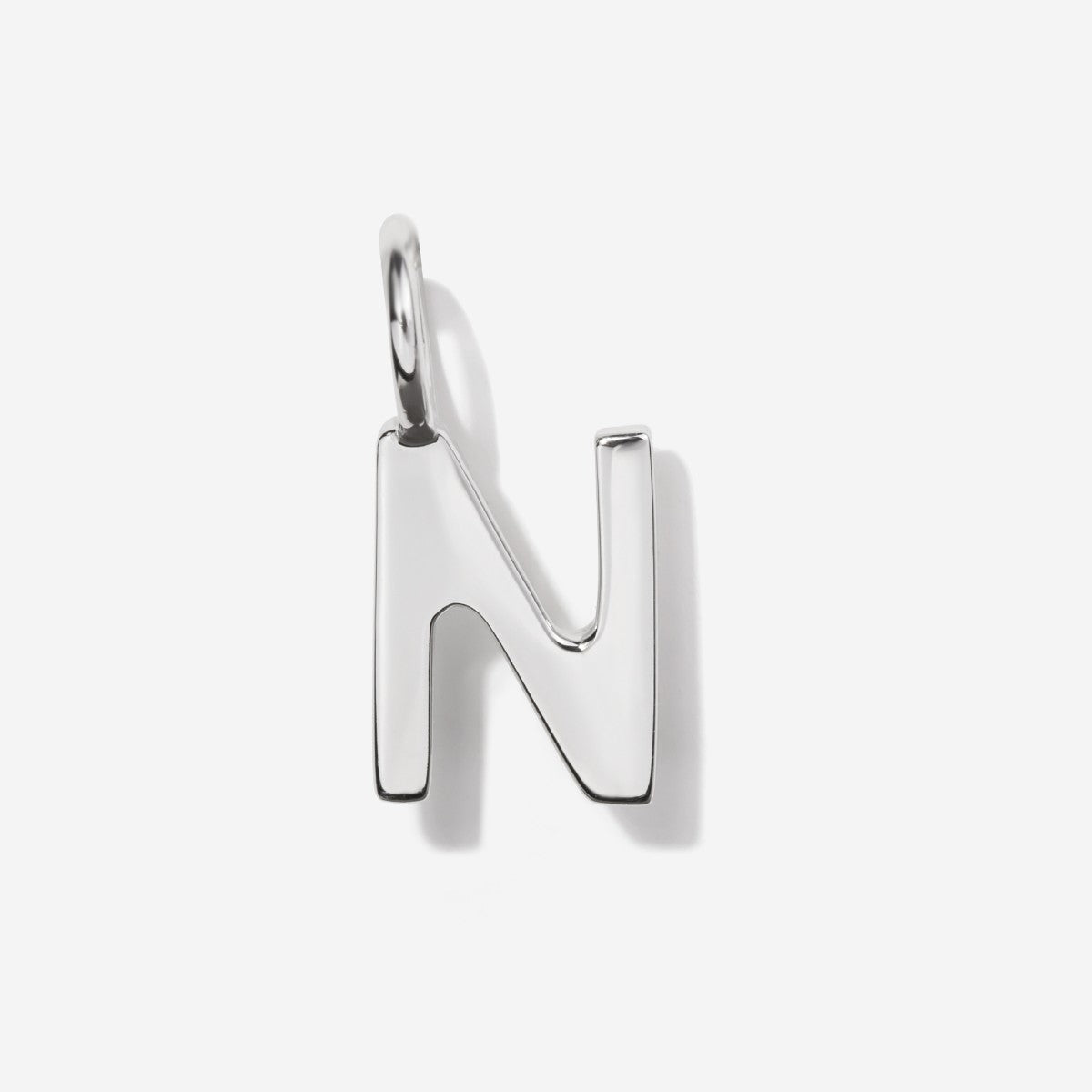 Initial Charms | Uppercase Letter N | Sterling Silver