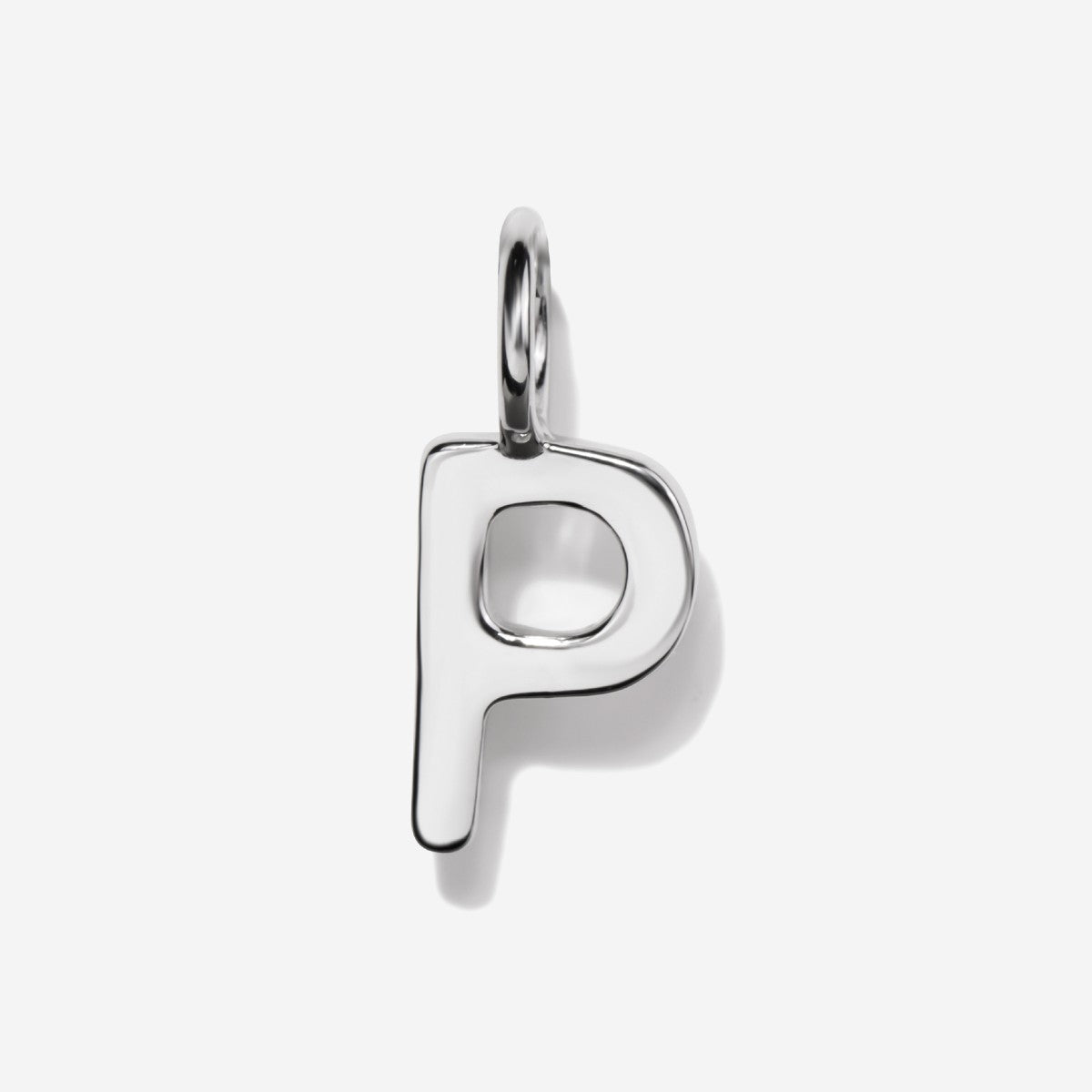 Initial Charms | Uppercase Letter P | Sterling Silver