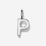 Initial Charms | Uppercase Letter P | Sterling Silver