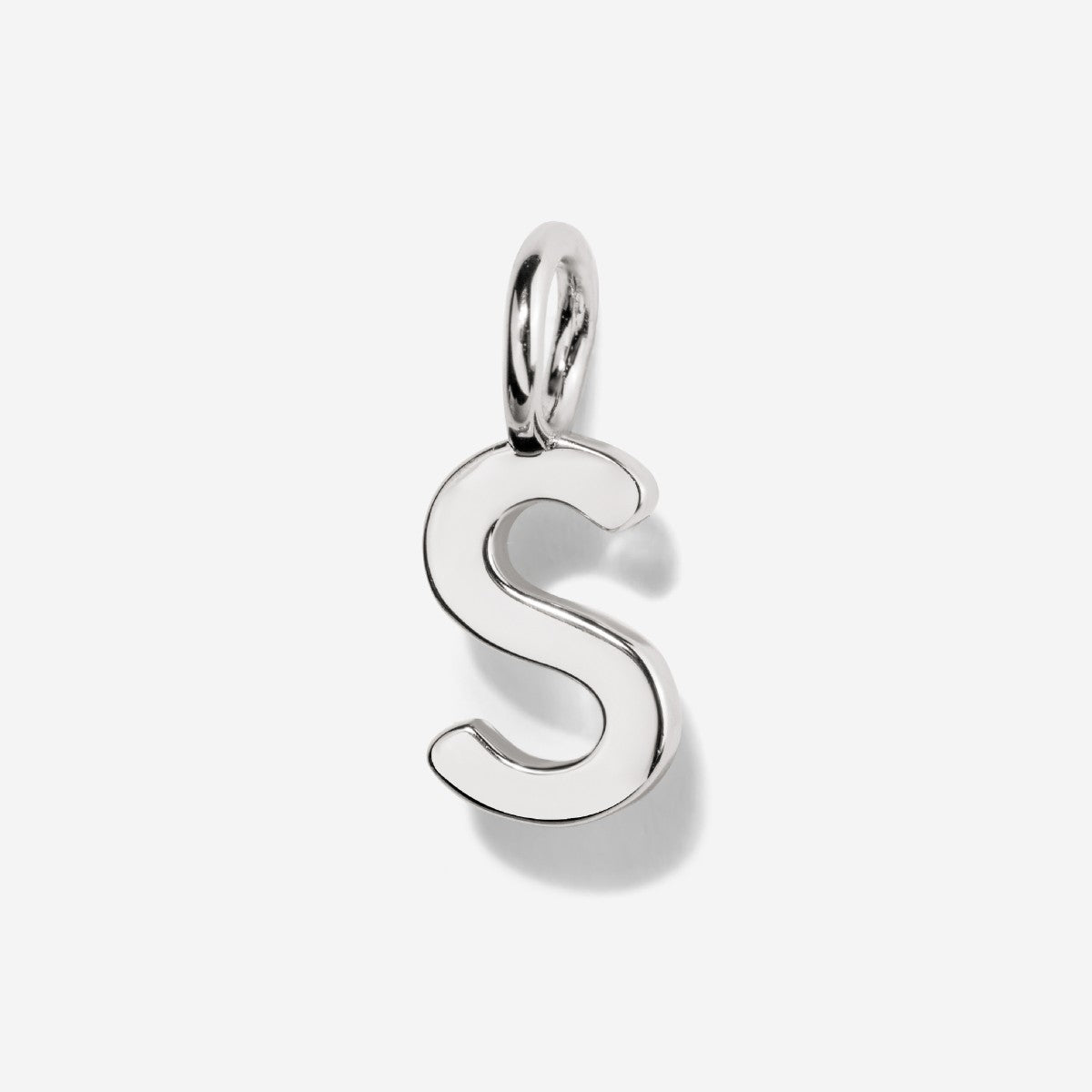 Initial Charms | Uppercase Letter S | Sterling Silver