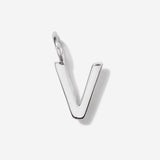 Initial Charms | Uppercase Letter V | Sterling Silver