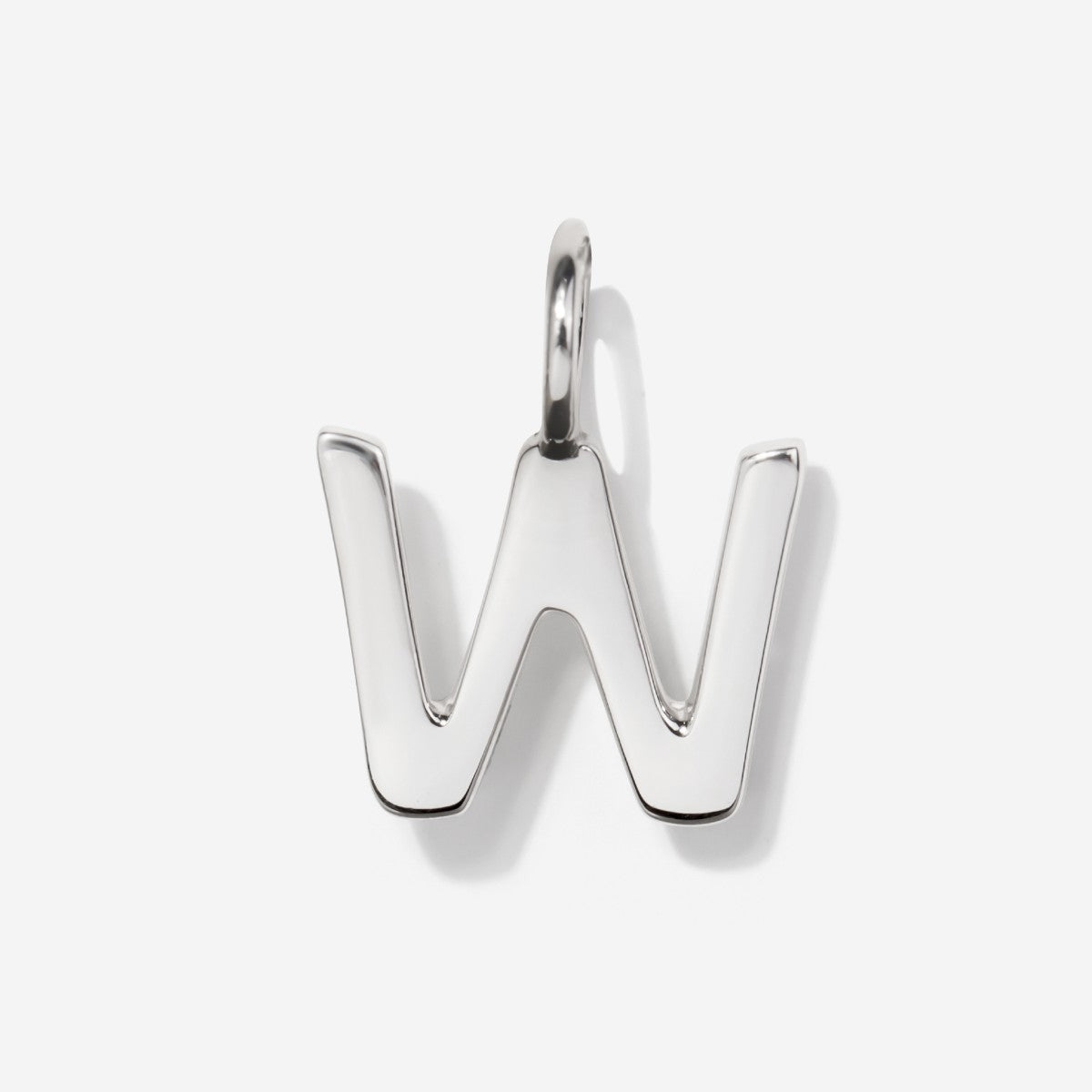 Initial Charms | Uppercase Letter W | Sterling Silver