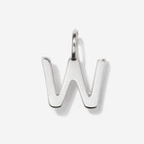 Initial Charms | Uppercase Letter W | Sterling Silver