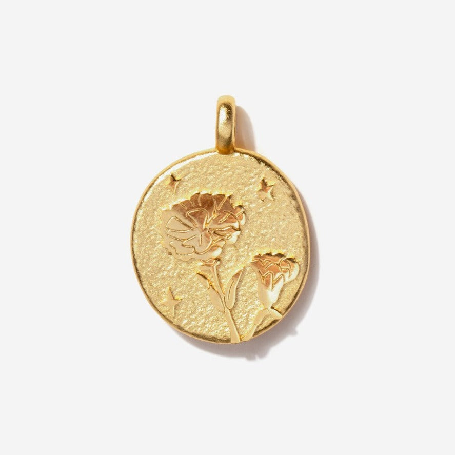 Carnation January Birth Flower Charm | Little Sky Stone