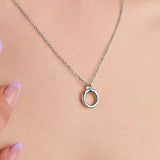 Charm Clip Clasp Silver Necklace