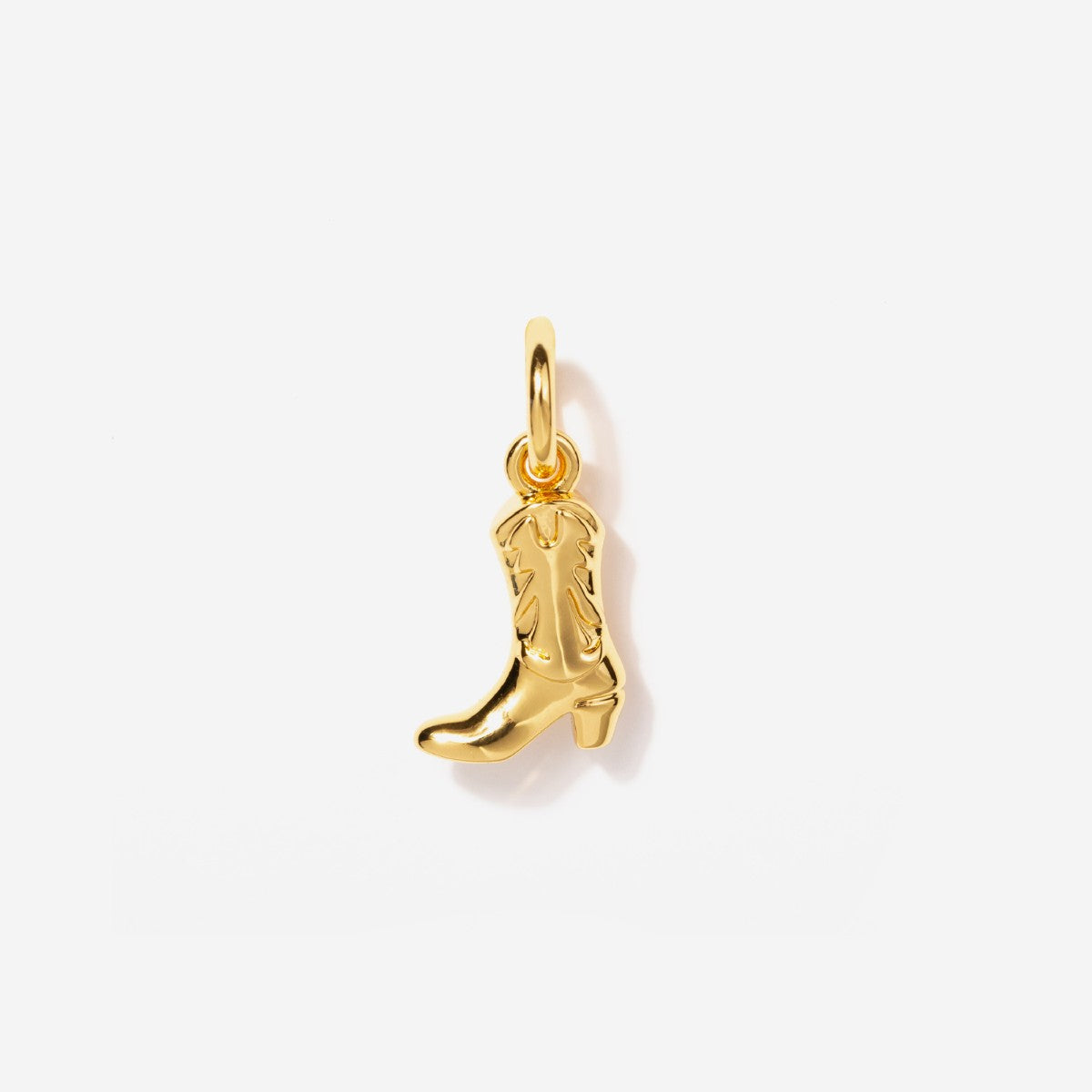 Cowgirl Cowboy Boot Charm in 14k Gold Plated | Little Sky Stone