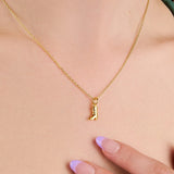 Cowgirl Cowboy Boot Pendant Necklace in 14k Gold Plated | Little Sky Stone