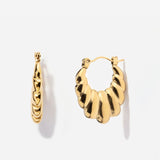 Croissant Twisted Hoop Earrings