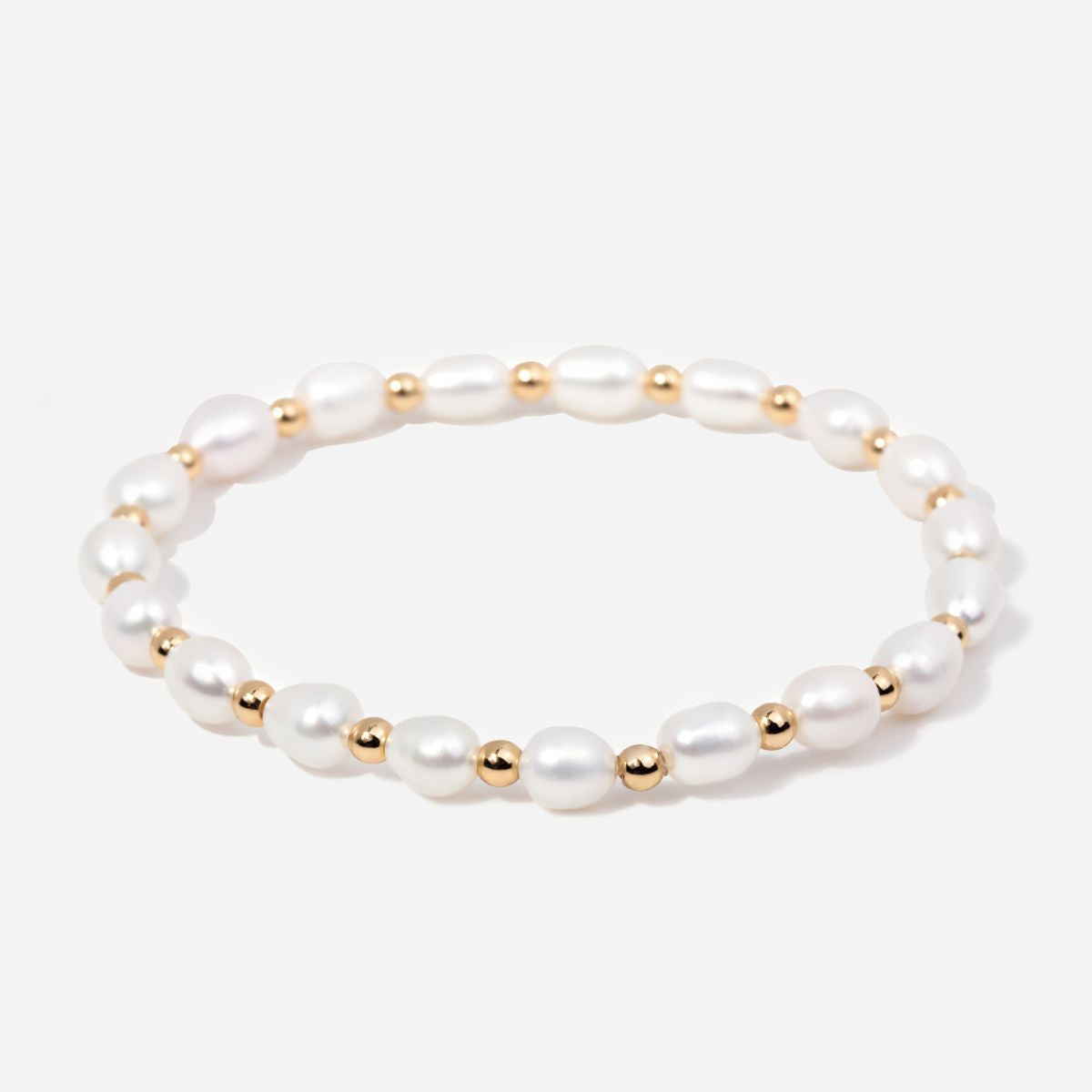 Pearl Gold Alternating Bead Bracelet