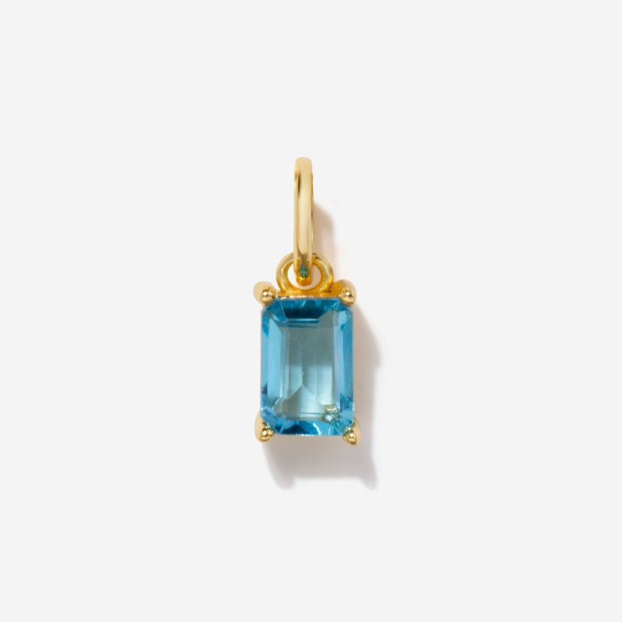 Blue Topaz December Birthstone Charm | Little Sky Stone