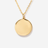 Disc Engravable Pendant Necklace