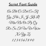 Engravable Jewelry Font Guide - Script - Little Sky Stone