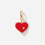 Red Heart Add On Charm to Bracelet or Necklace