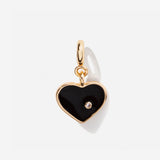 Black Heart Add On Charm to Bracelet or Necklace