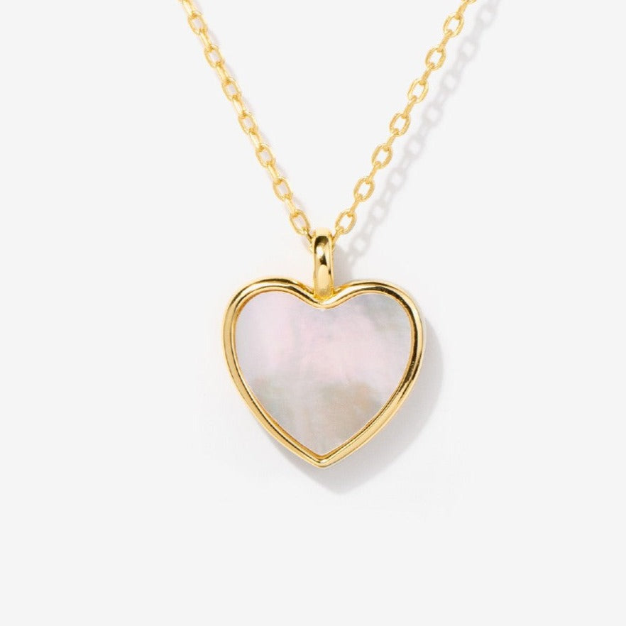 Heart Mother-of-Pearl Pendant Necklace for Mom | Little Sky Stone